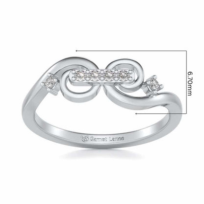 Meena Silver Ring - White Gold - Image 5