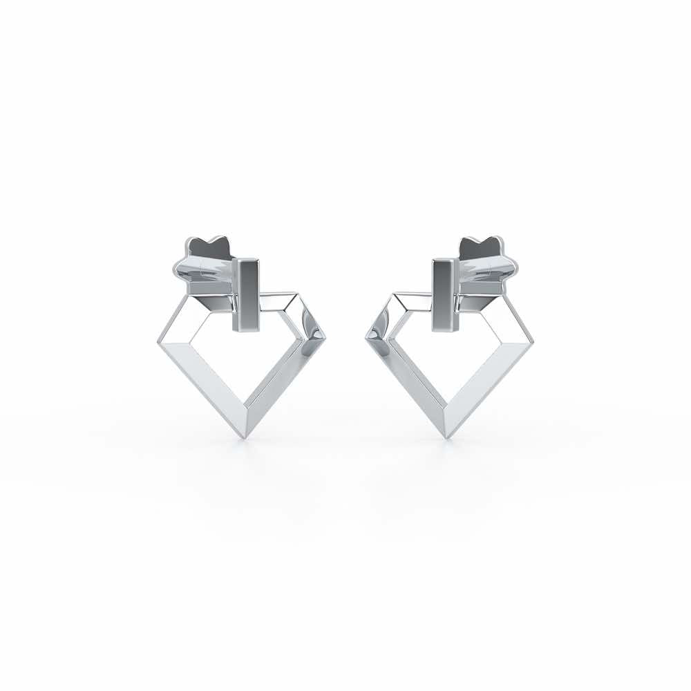 Silver Whispers Earrings - White Gold - Image 2