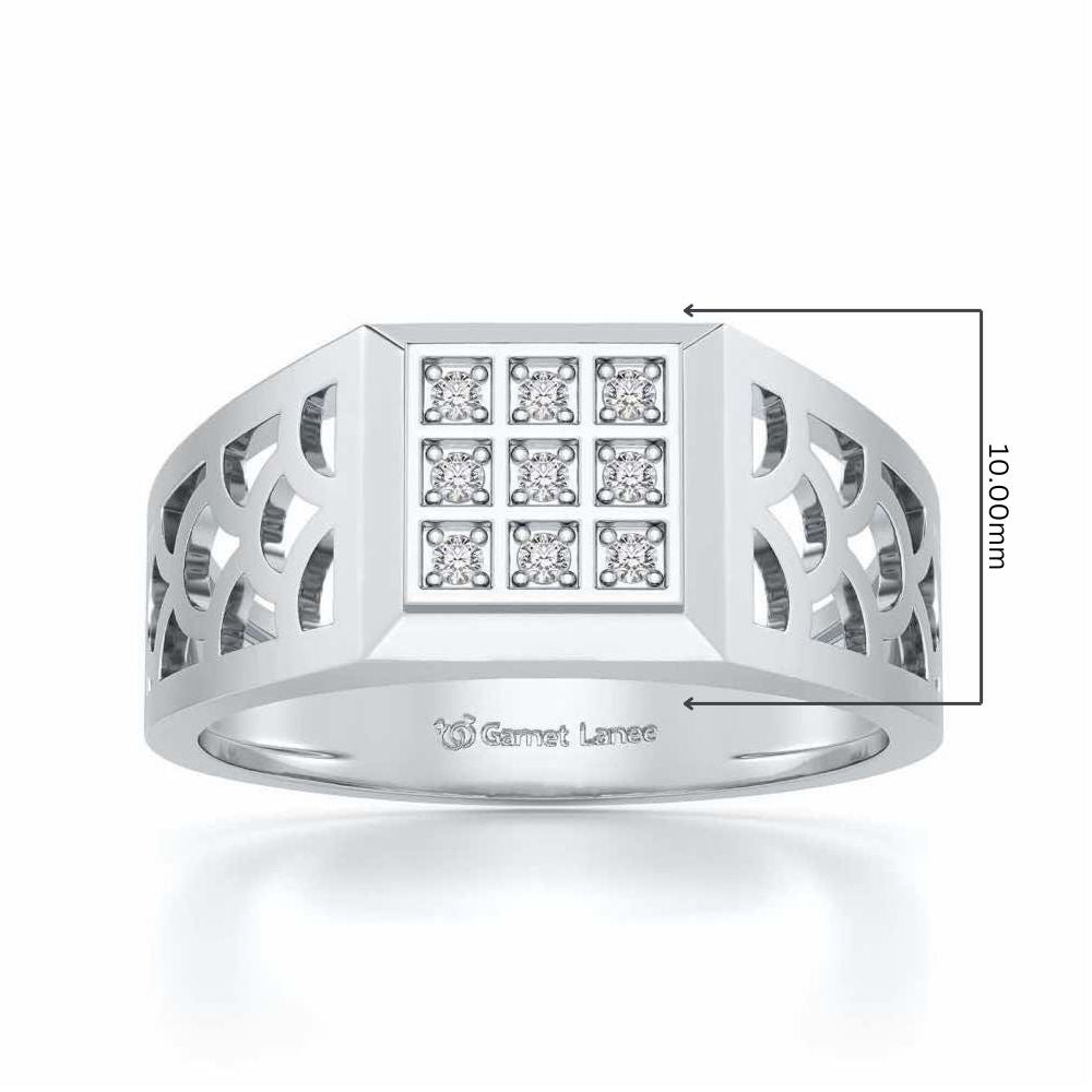 Iridescent Ring for Men - White Gold - Image 5