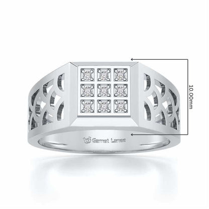 Iridescent Ring for Men - White Gold - Image 5