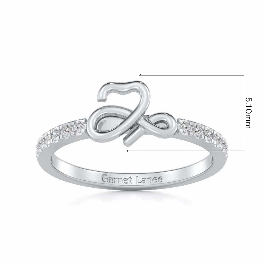 Love Infinite Silver Ring - White Gold - Image 5
