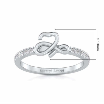 Love Infinite Silver Ring - White Gold - Image 5