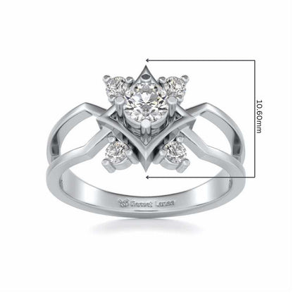 Excellency Solitaire Silver Ring - White Gold - Image 5