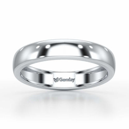 Preston Simple Band For Men - White Gold - Image 2