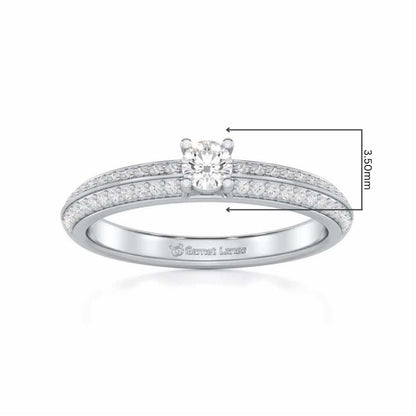 Grandeur Orbit Women Solitaire Ring - White Gold - Image 5