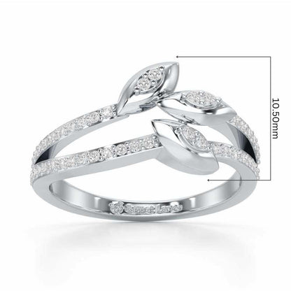 Ethereal Ember Silver Ring - White Gold - Image 5