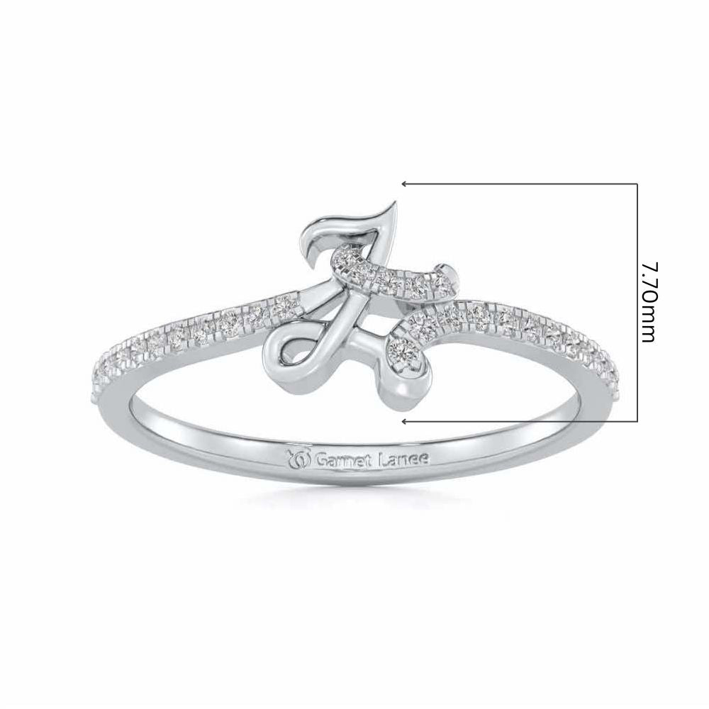 L-Love Silver Ring - White Gold - Image 5