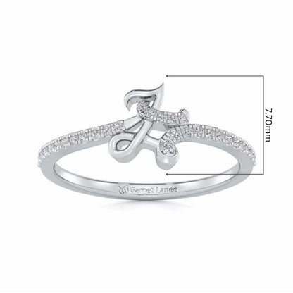 L-Love Silver Ring - White Gold - Image 5