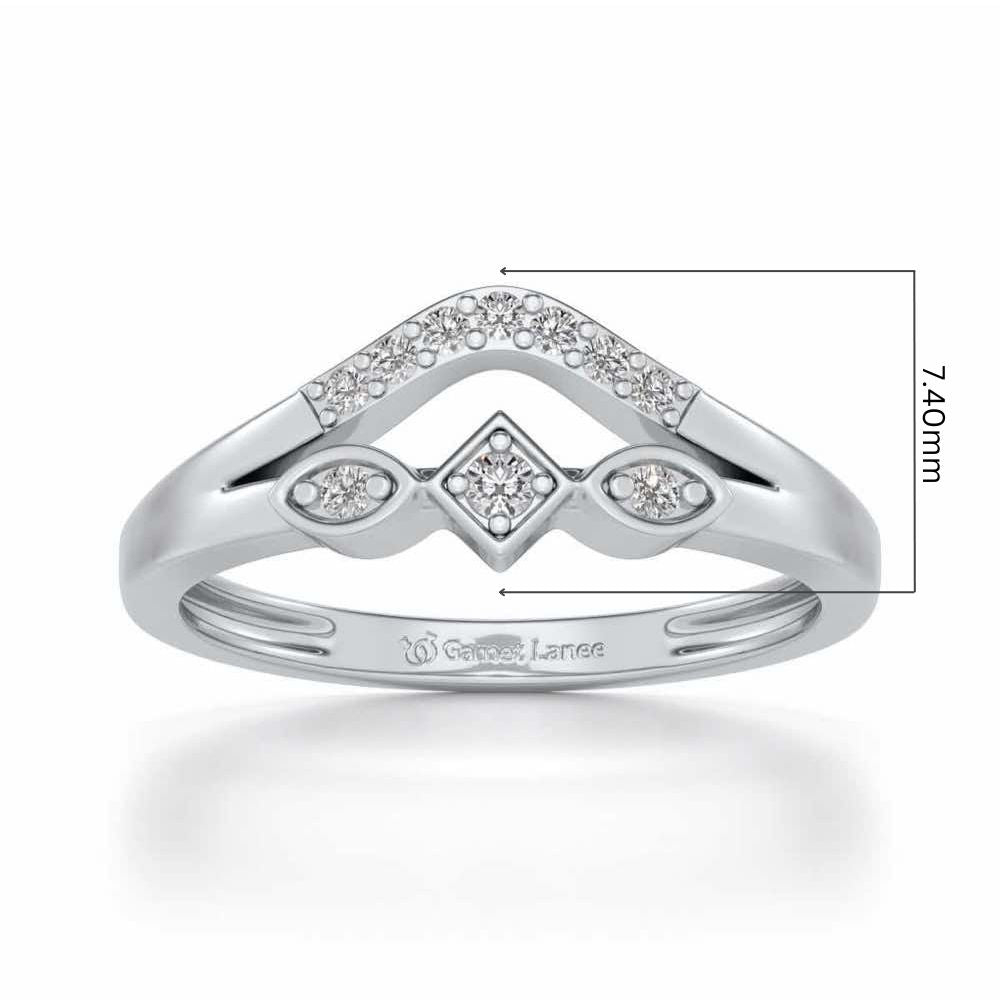 Advika Silver Ring - White Gold - Image 5