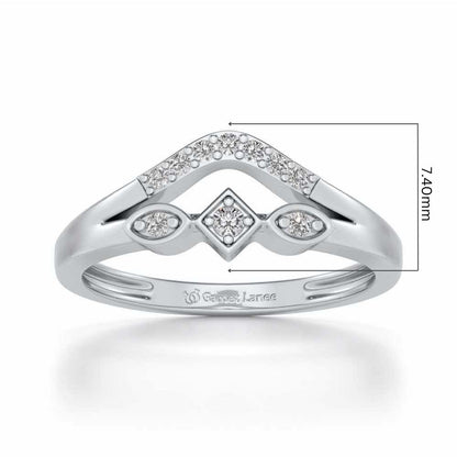 Advika Silver Ring - White Gold - Image 5