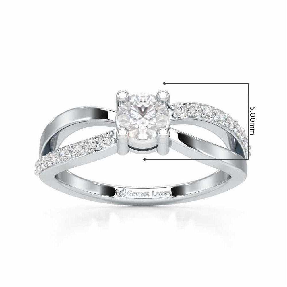 Surreal Grace Solitaire Ring - White Gold - Image 5