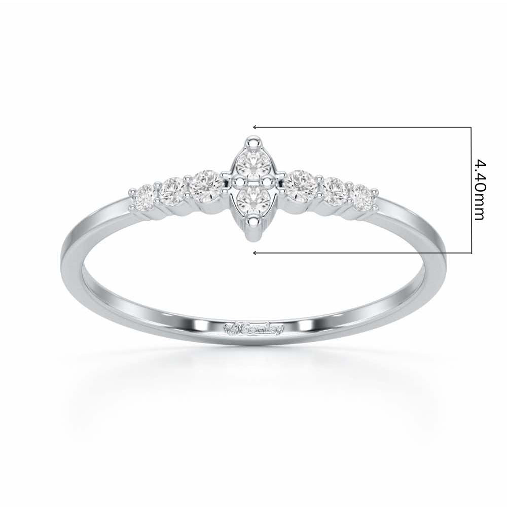 Elegance Silver Ring - White Gold - Image 5