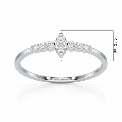 Elegance Silver Ring - White Gold - Image 5