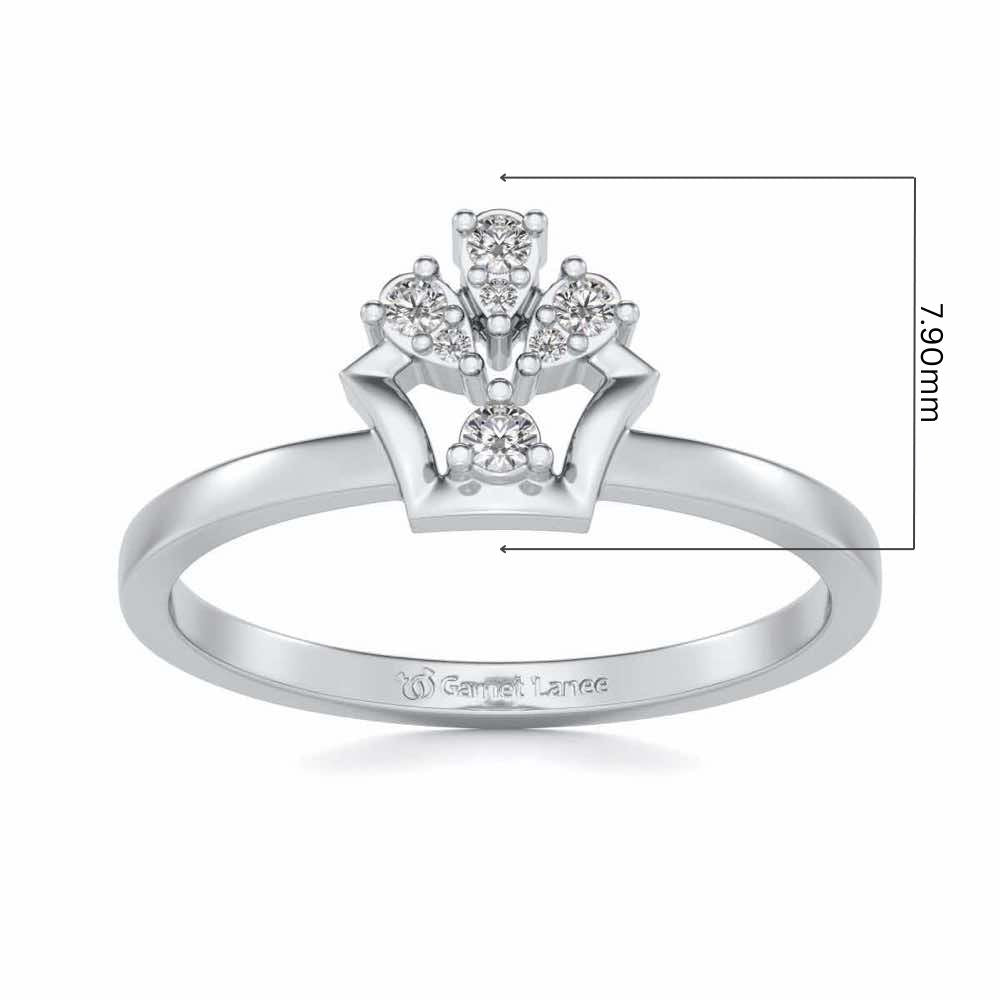 Isha Silver Ring - White Gold - Image 5