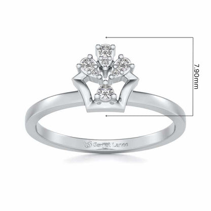 Isha Silver Ring - White Gold - Image 5