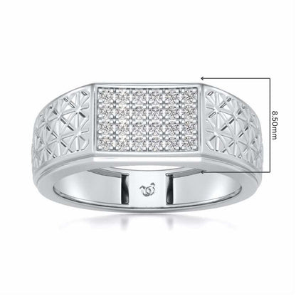 Posh Silver Ring For Men - White Gold - Image 5