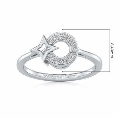 Star Glow Silver Ring - White Gold - Image 5