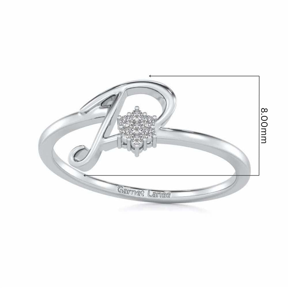 Flora D Silver Ring - White Gold - Image 5