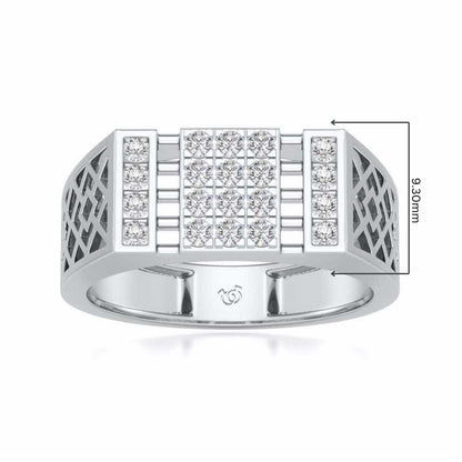 Supreme Silver Ring For Men - White Gold - Image 5