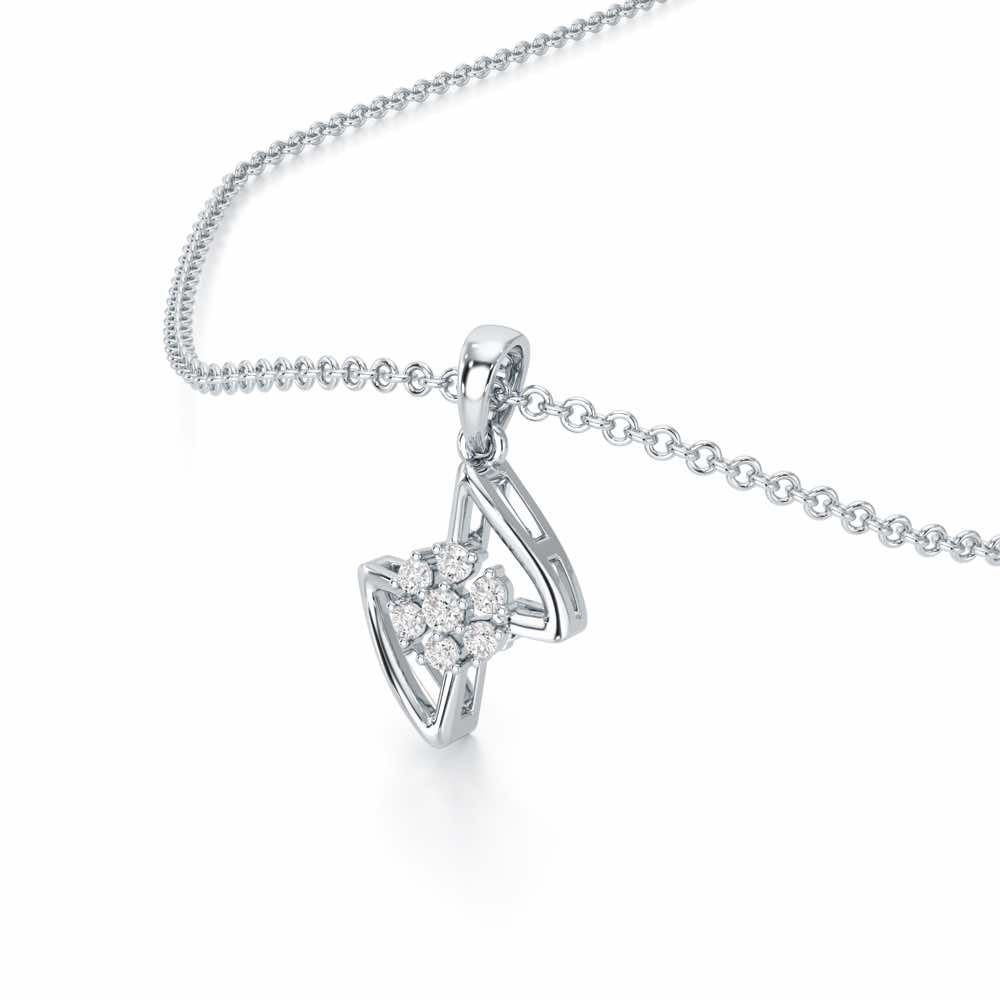 Eternal Sparkle Silver Pendant - White Gold - Image 2