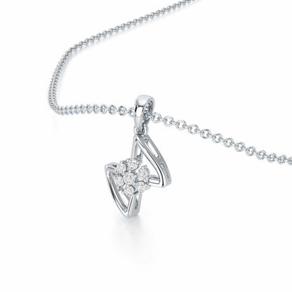 Eternal Sparkle Silver Pendant - White Gold - Image 2