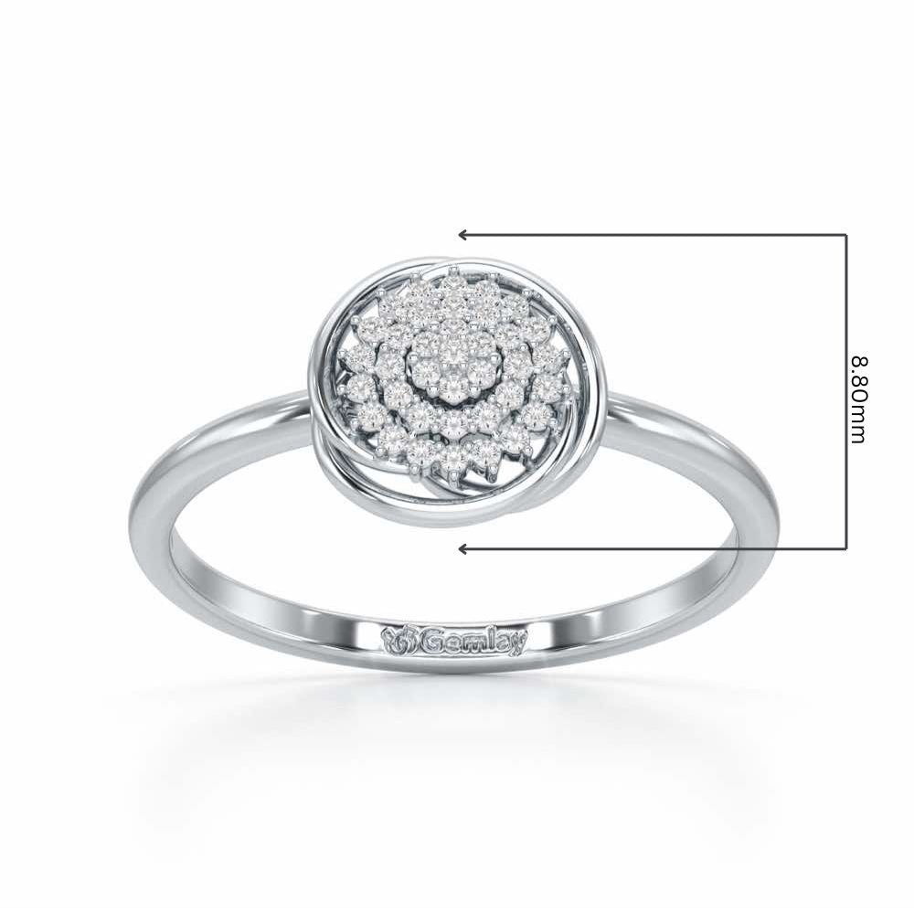 Aquila Silver Ring - White Gold - Image 2