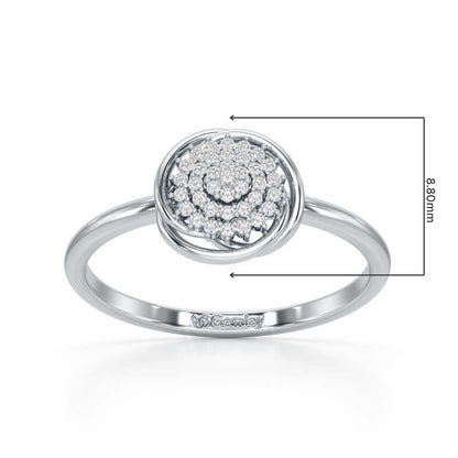Aquila Silver Ring - White Gold - Image 2