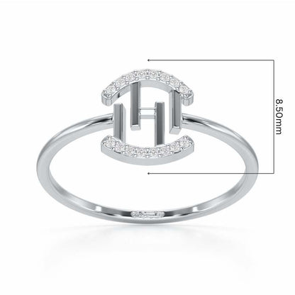 Ethereal Closeness Silver Ring - White Gold - Image 5