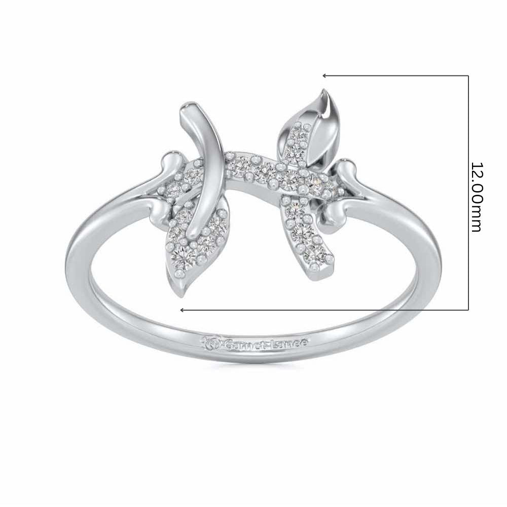 Vivacious Pieces Silver Ring - White Gold - Image 5
