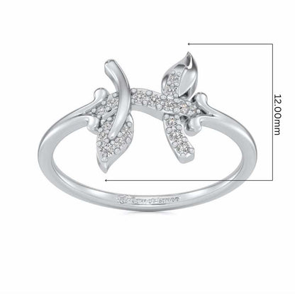 Vivacious Pieces Silver Ring - White Gold - Image 5