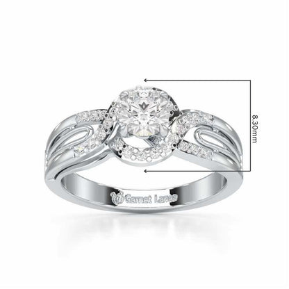 Glistening Glow Solitaire Ring - White Gold - Image 5