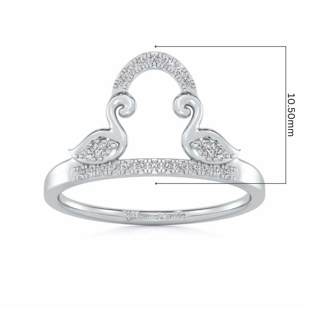 Audacious Pisces Silver Ring - White Gold - Image 5