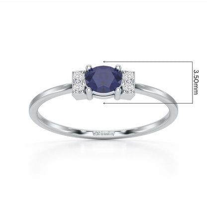 Green Glow Silver Ring - White Gold - Image 5