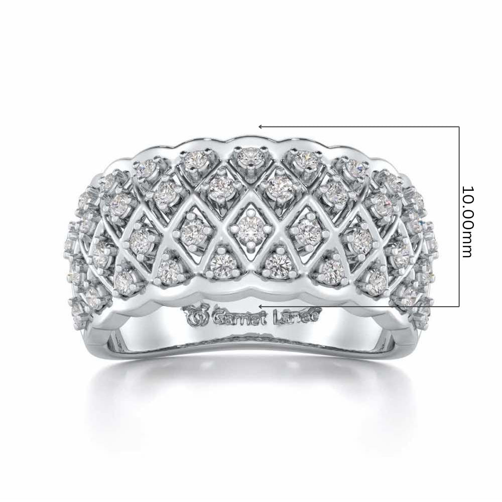 Magic Mesh Silver Band Ring - White Gold - Image 5