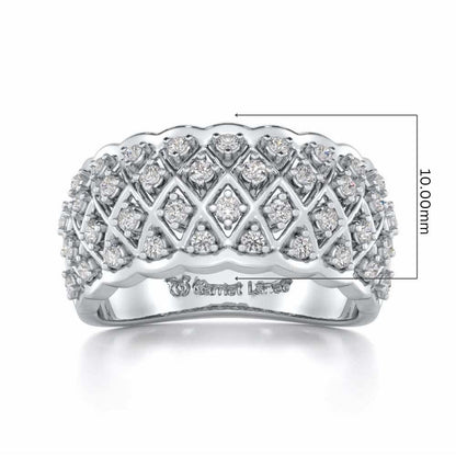 Magic Mesh Silver Band Ring - White Gold - Image 5