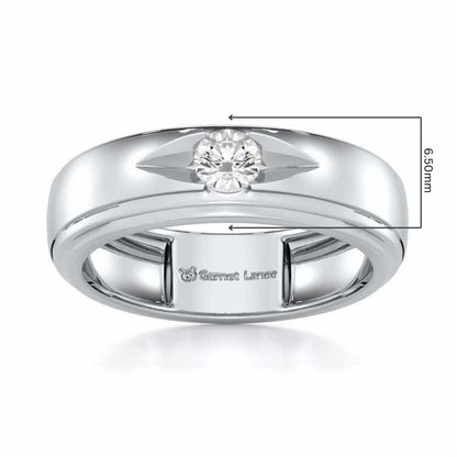 Eminent Stone Men Solitaire Ring - White Gold - Image 5
