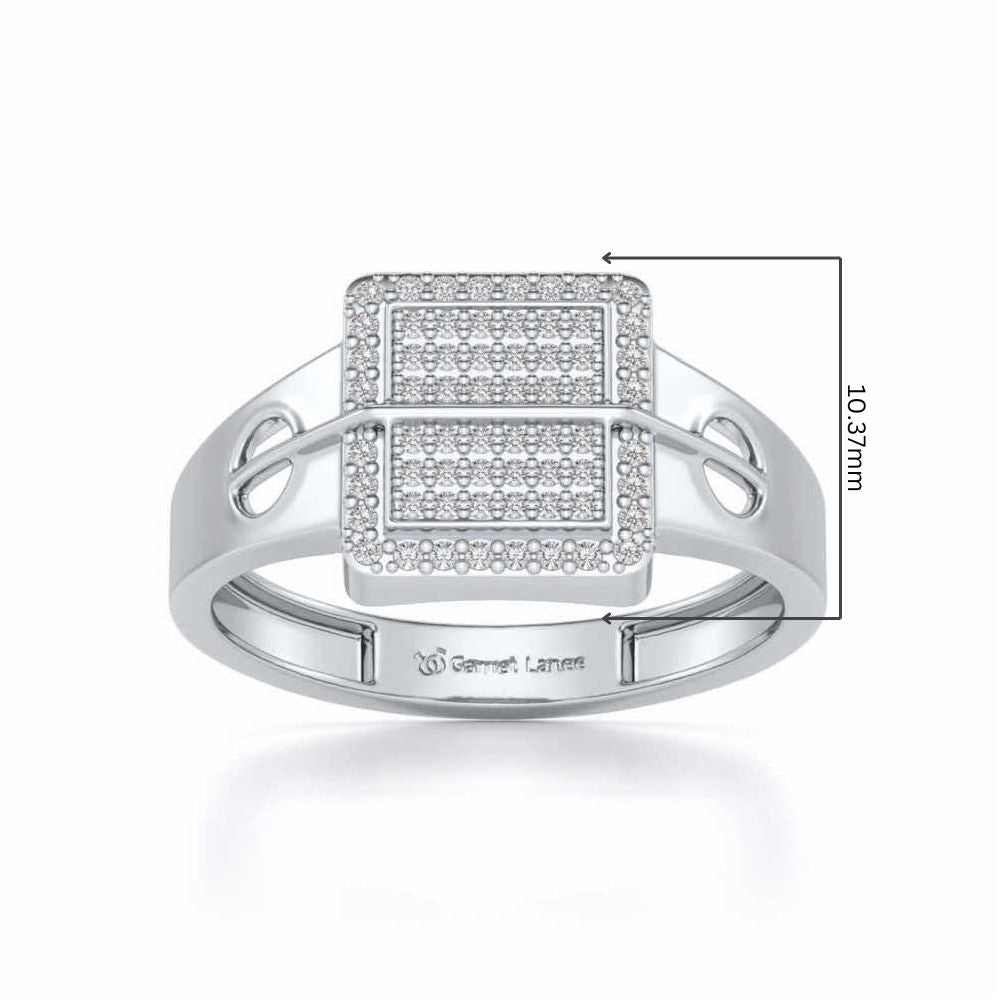 Irwin Silver Ring For Men - White Gold - Image 5
