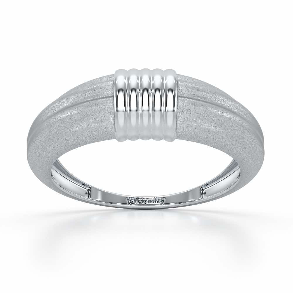 Jasmine Silver Ring - White Gold - Image 2