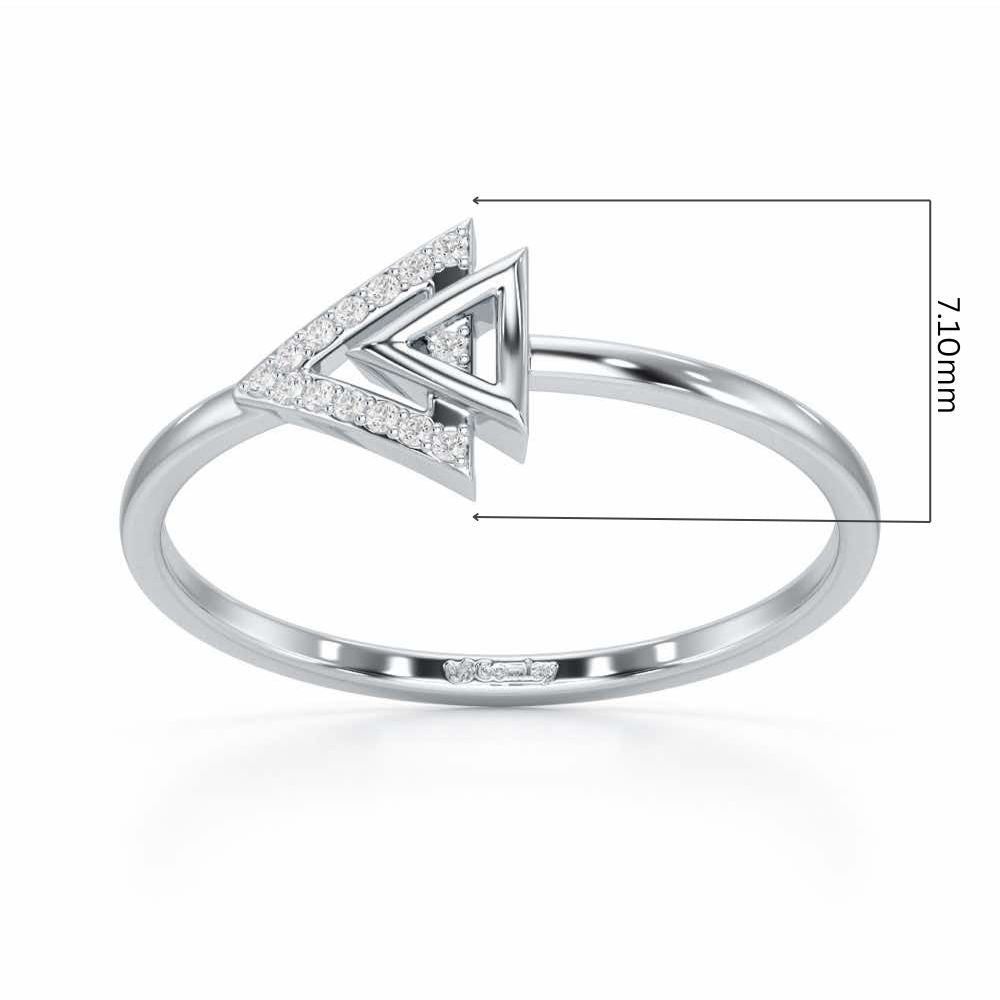 Whisper Shine Silver Ring - White Gold - Image 5