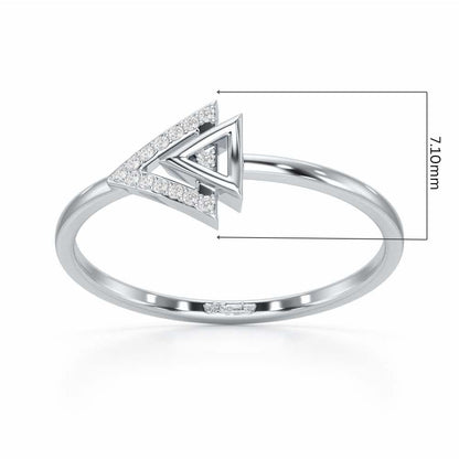 Whisper Shine Silver Ring - White Gold - Image 5
