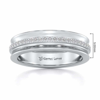 Regalia Silver Band Ring - White Gold - Image 5