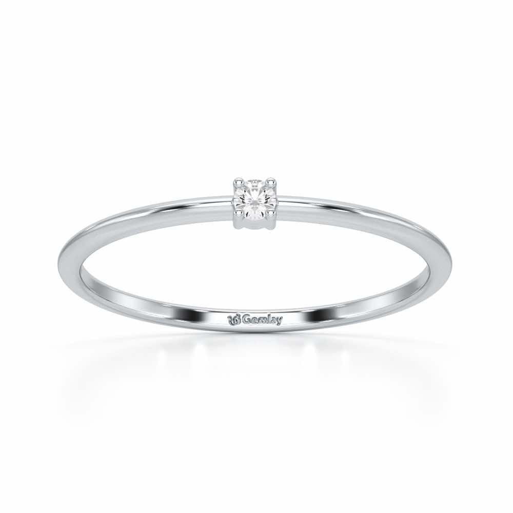 Divine Touch Silver Ring - White Gold - Image 2