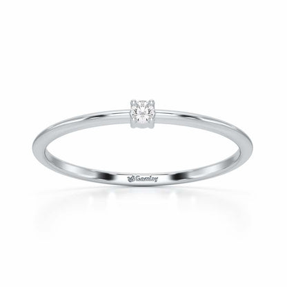 Divine Touch Silver Ring - White Gold - Image 2