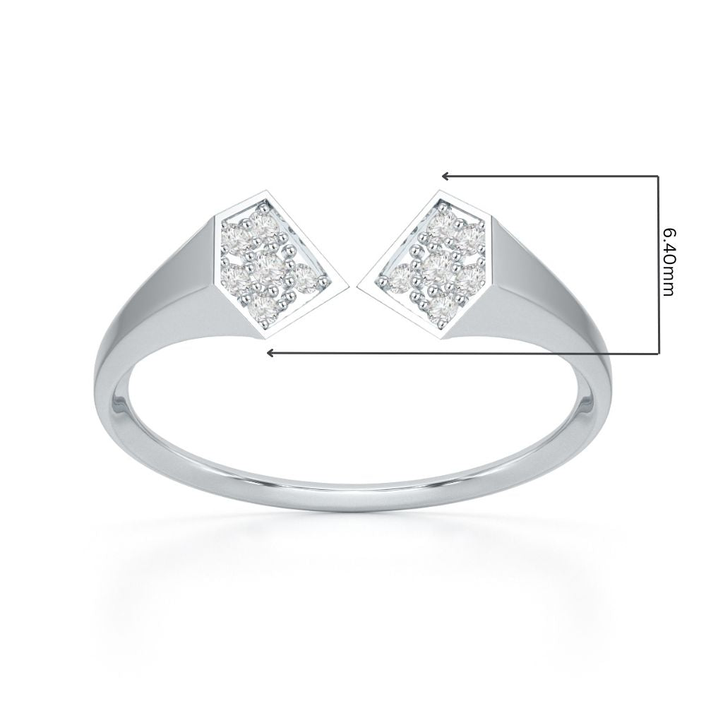 Beauty Serene Silver Ring - White Gold - Image 2