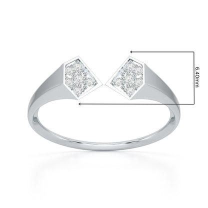Beauty Serene Silver Ring - White Gold - Image 2