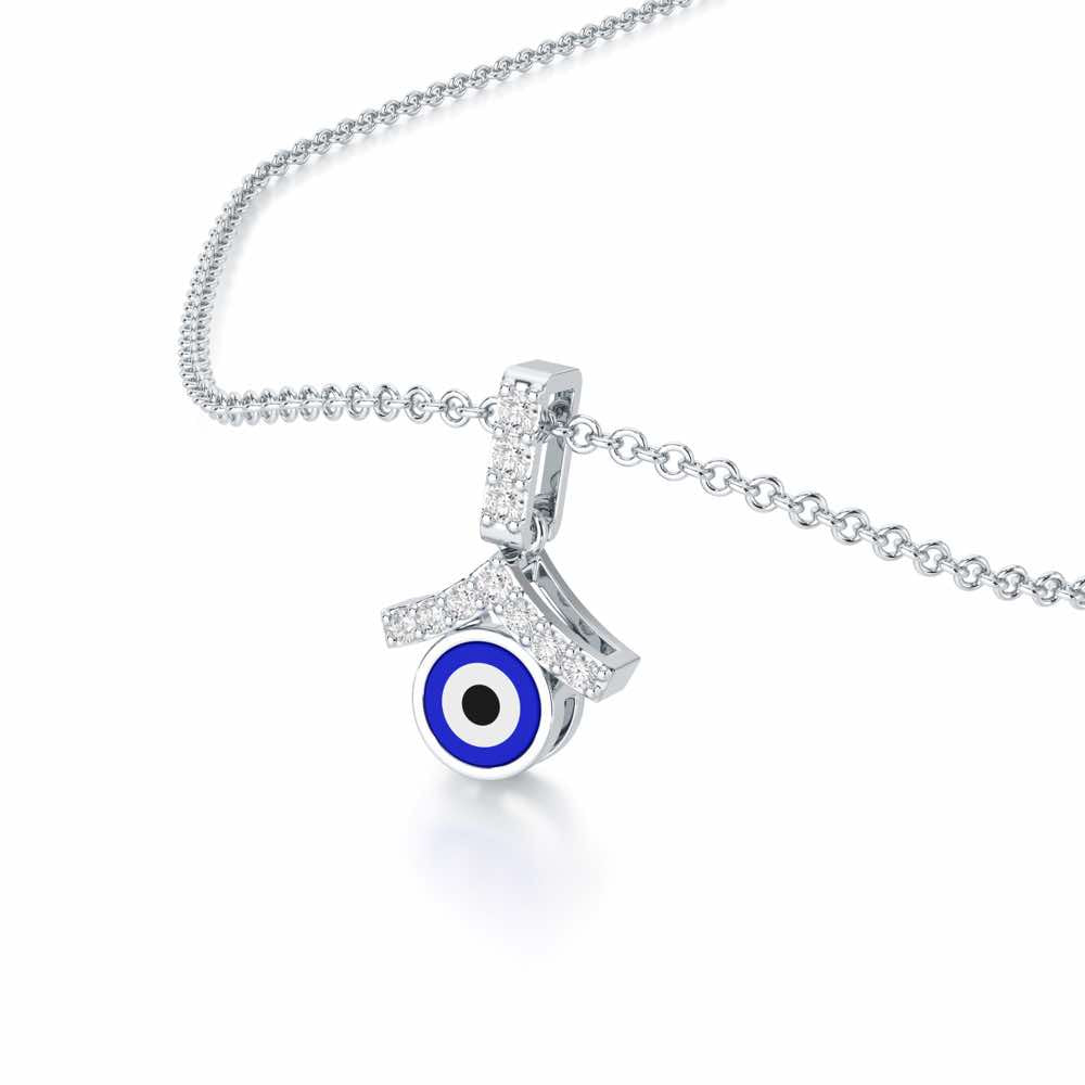 Eternal Shield Silver Pendant - White Gold - Image 2