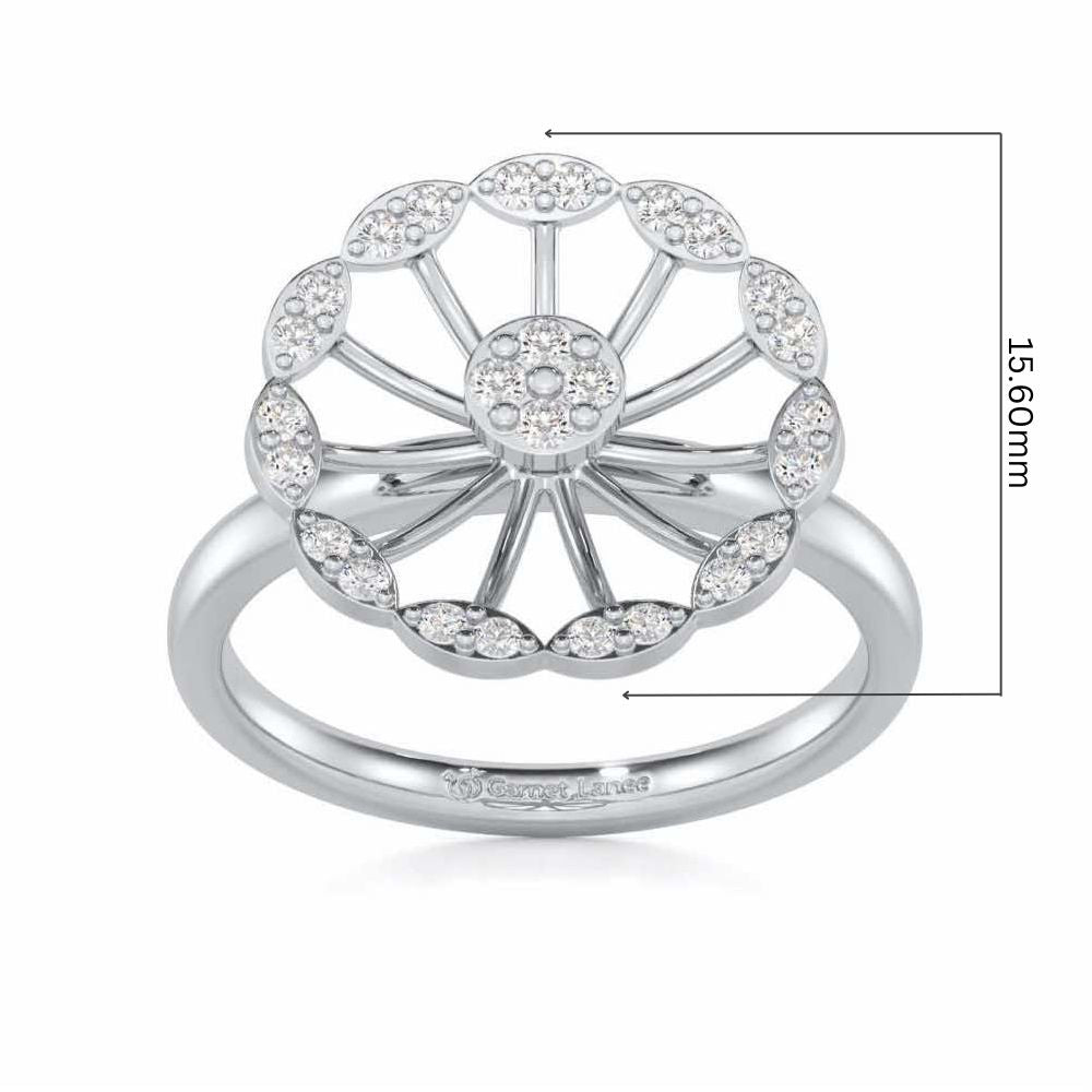 Pious Chakra Silver Ring - White Gold - Image 5