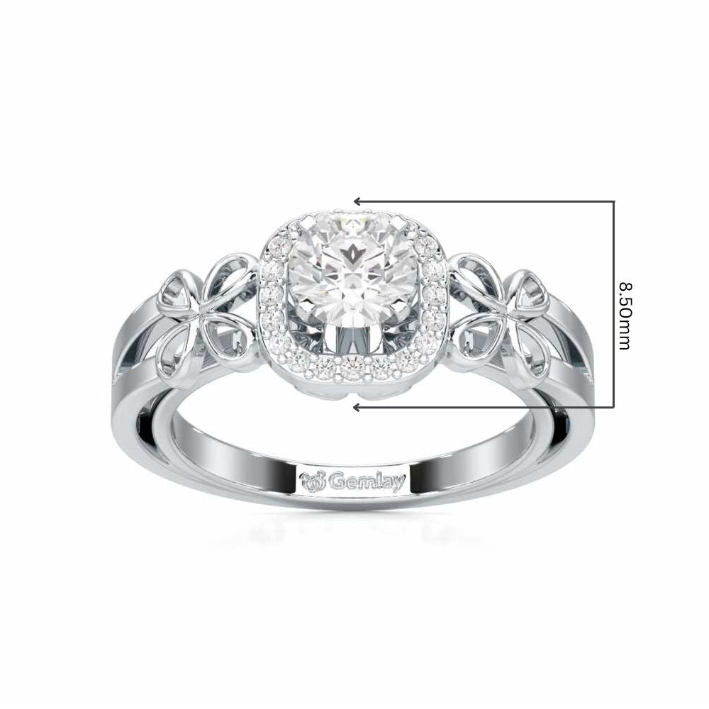 Splendour Mirage Solitaire Ring - White Gold - Image 5