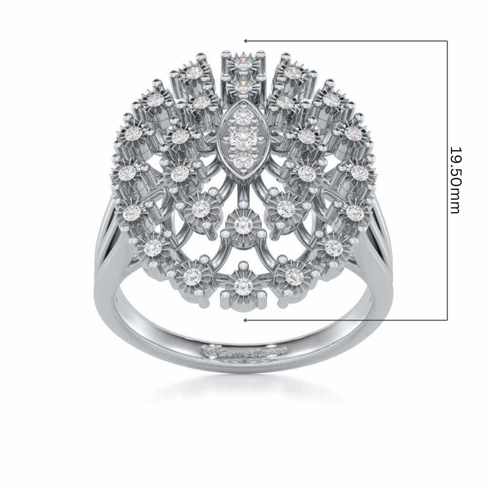 Colossal Shine Silver Ring - White Gold - Image 5