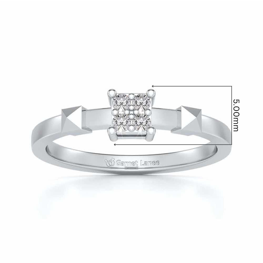 Addhya Silver Ring - White Gold - Image 5